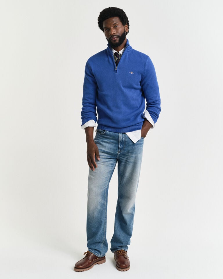 Gant Jersey de algodón con media cremallera Casual Grandes ahorros