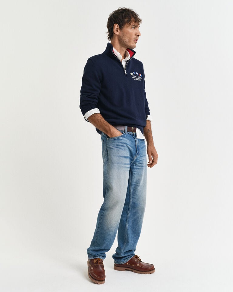 Gant Jersey con media cremallera Nautical Flags 2025