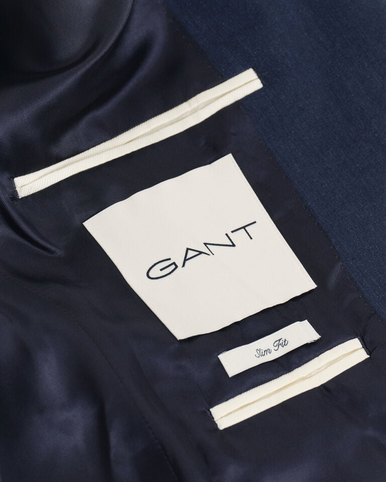 Gant Chaqueta de traje Slim Fit de algodón y lino Superdescuento