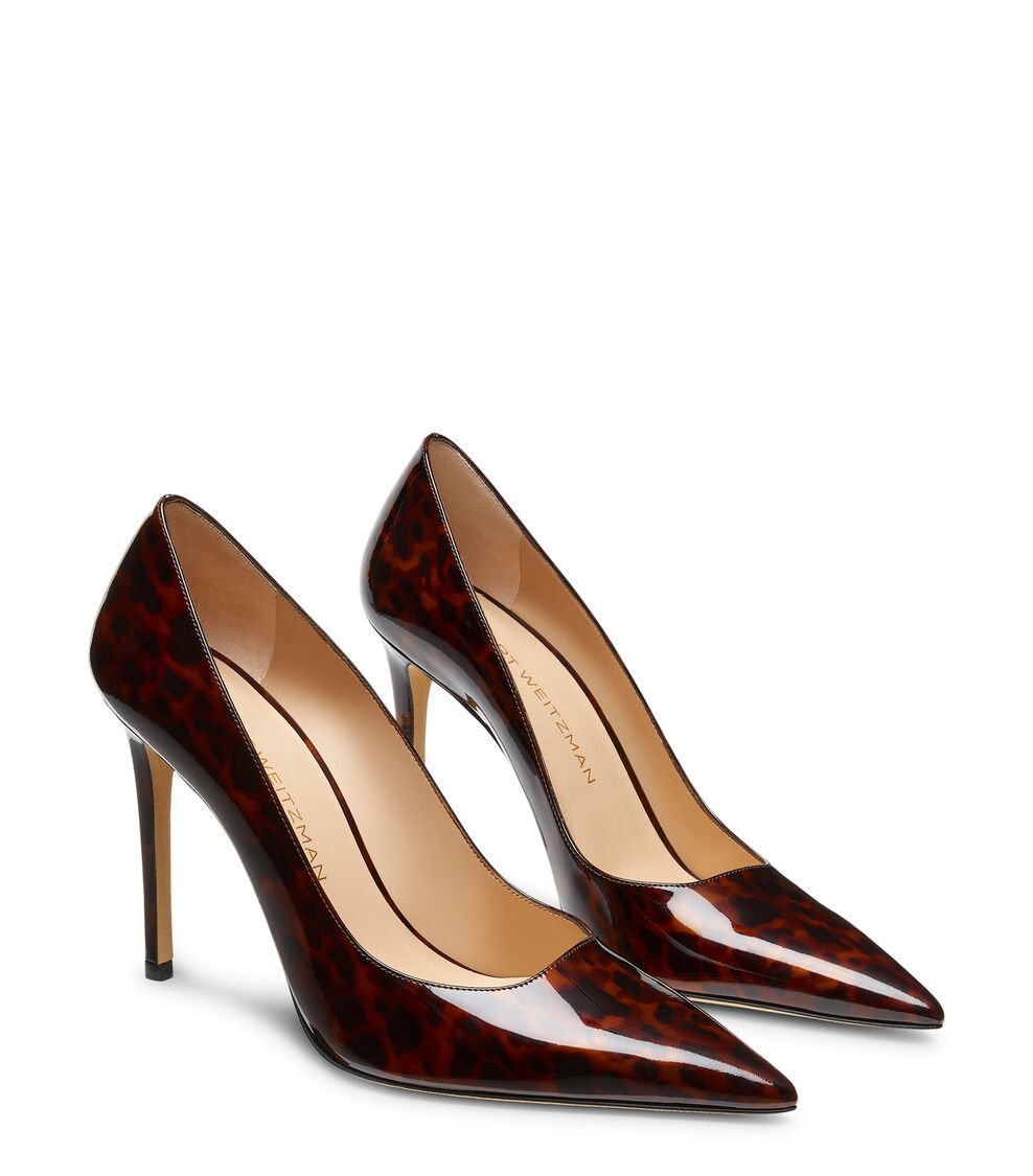 Stuart Weitzman STUART POWER 100 PUMP en MARRÓN OSCURO de Mujer | Stuart Weitzman® Tienda de fábrica