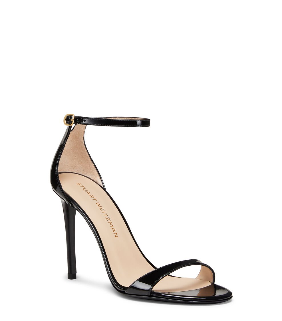 Stuart Weitzman NUDIST II 100 SANDAL en NEGRO de Mujer | Stuart Weitzman® Limitado a 3 días