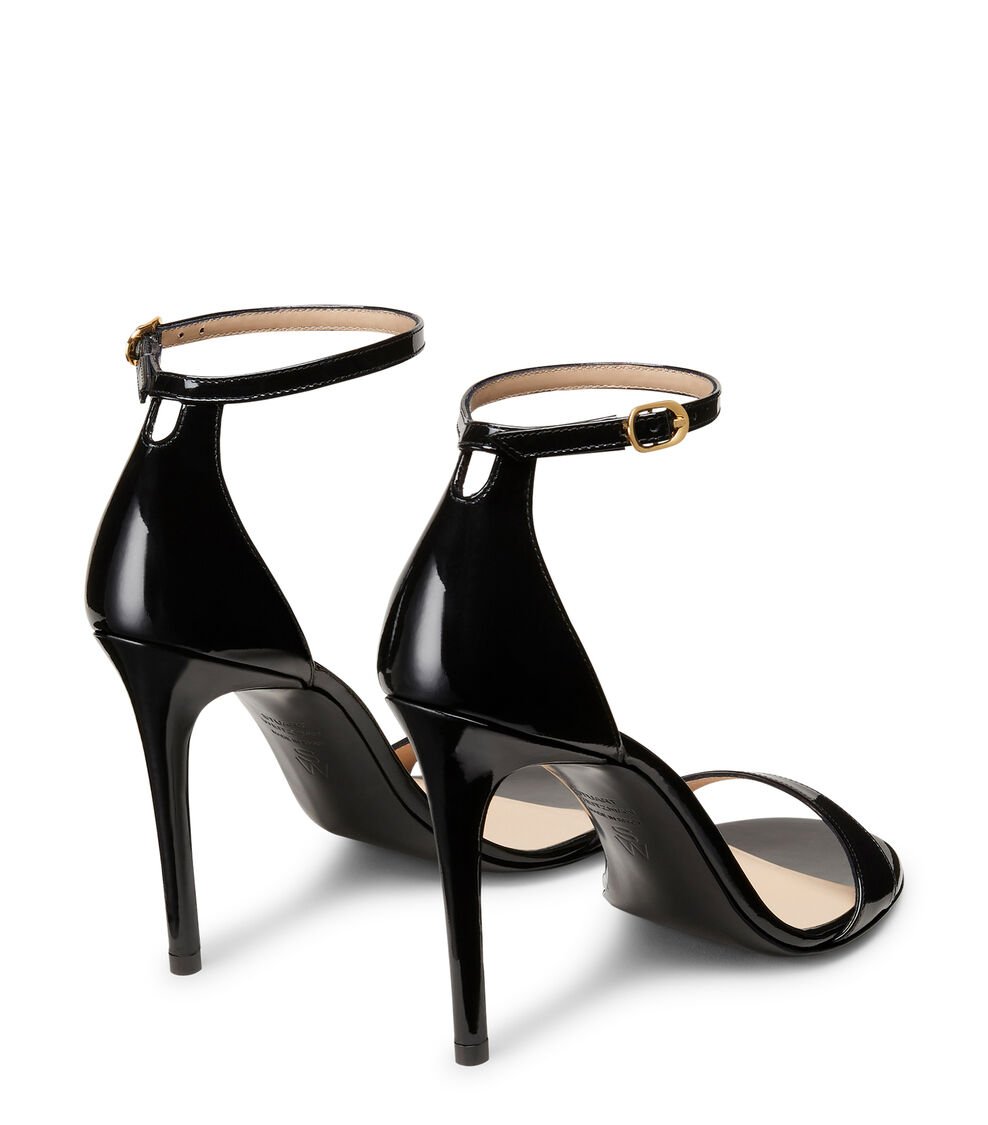 Stuart Weitzman NUDIST II 100 SANDAL en NEGRO de Mujer | Stuart Weitzman® Limitado a 3 días