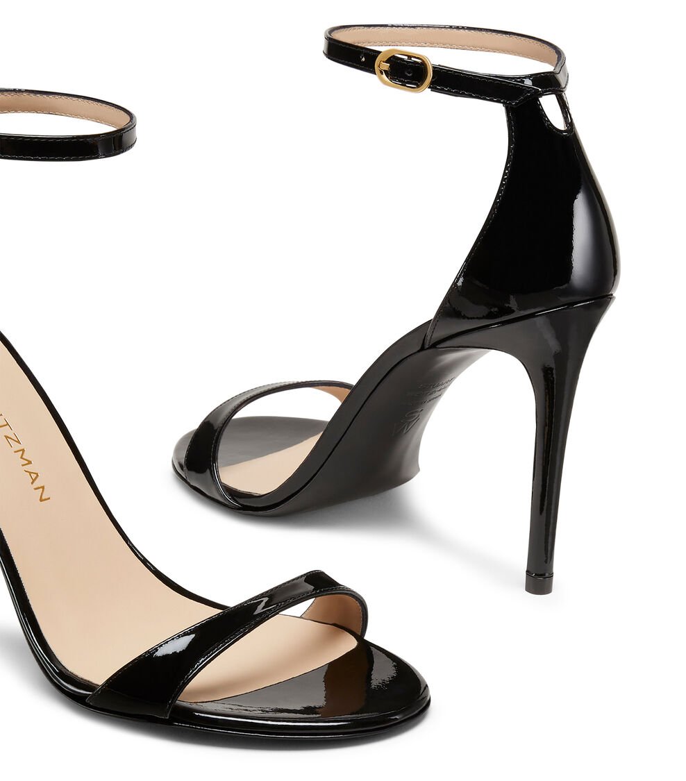 Stuart Weitzman NUDIST II 100 SANDAL en NEGRO de Mujer | Stuart Weitzman® Limitado a 3 días