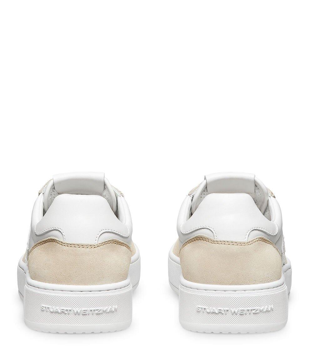 Stuart Weitzman SW COURTSIDE MONOGRAM SNEAKER en BLANCO/BEIGECLARO de Mujer | Stuart Weitzman® En oferta