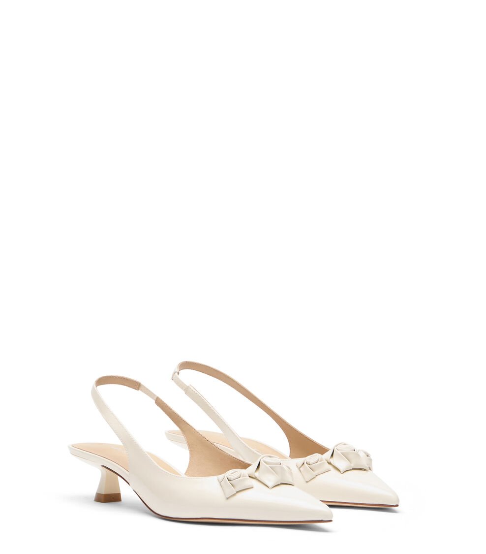 Stuart Weitzman ROSIE 35 SLINGBACK en CREMA de Mujer | Stuart Weitzman® Descuentos del mes