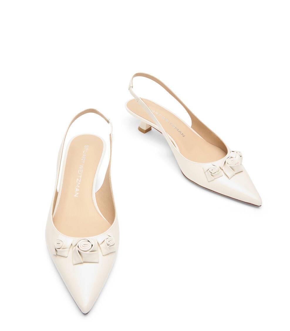 Stuart Weitzman ROSIE 35 SLINGBACK en CREMA de Mujer | Stuart Weitzman® Descuentos del mes