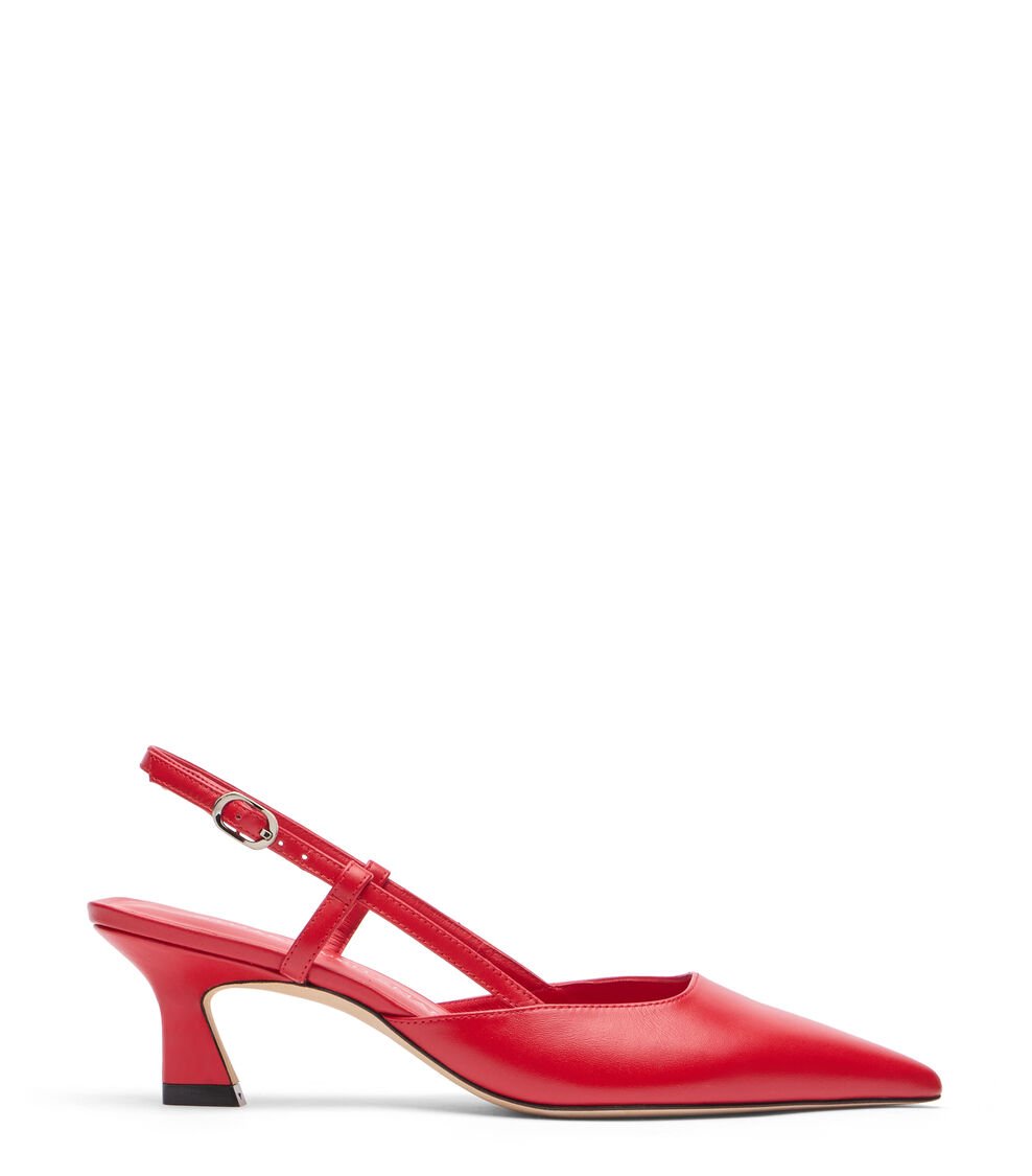 Stuart Weitzman VINNIE 50 SLINGBACK en CEREZA de Mujer | Stuart Weitzman® Oferta exclusiva