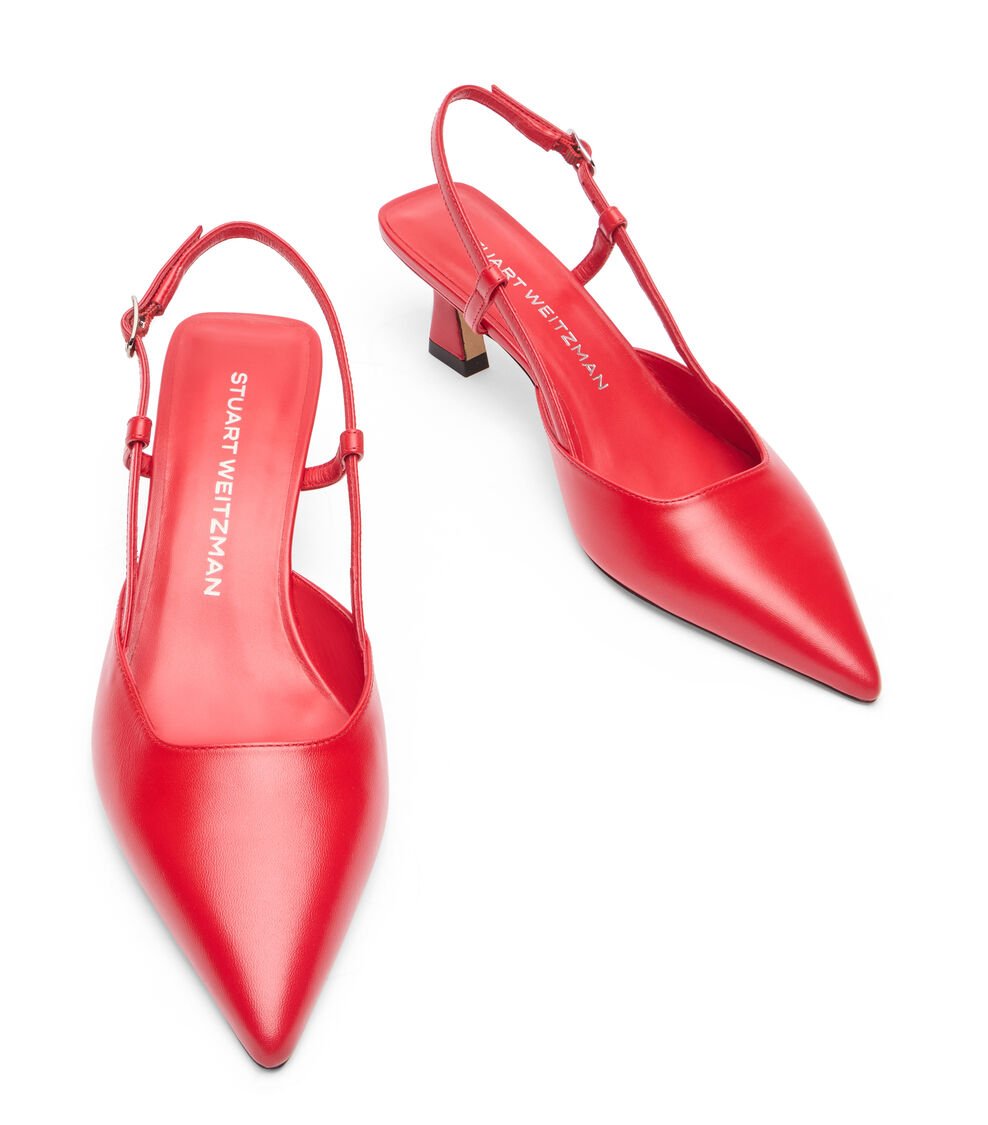 Stuart Weitzman VINNIE 50 SLINGBACK en CEREZA de Mujer | Stuart Weitzman® Oferta exclusiva