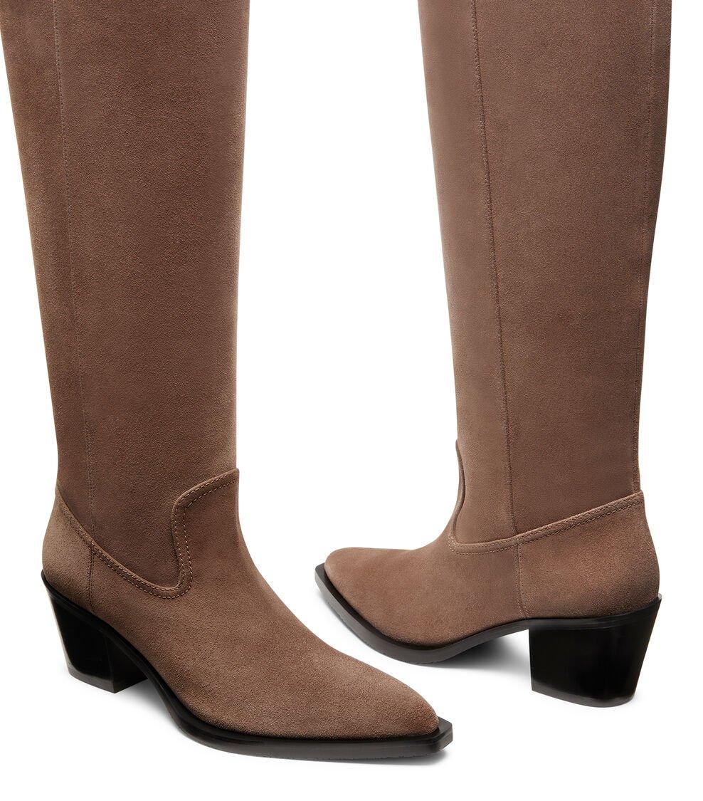 Stuart Weitzman TATE BOOT en TAUPE/NEGRO de Mujer | Stuart Weitzman® Outlet online