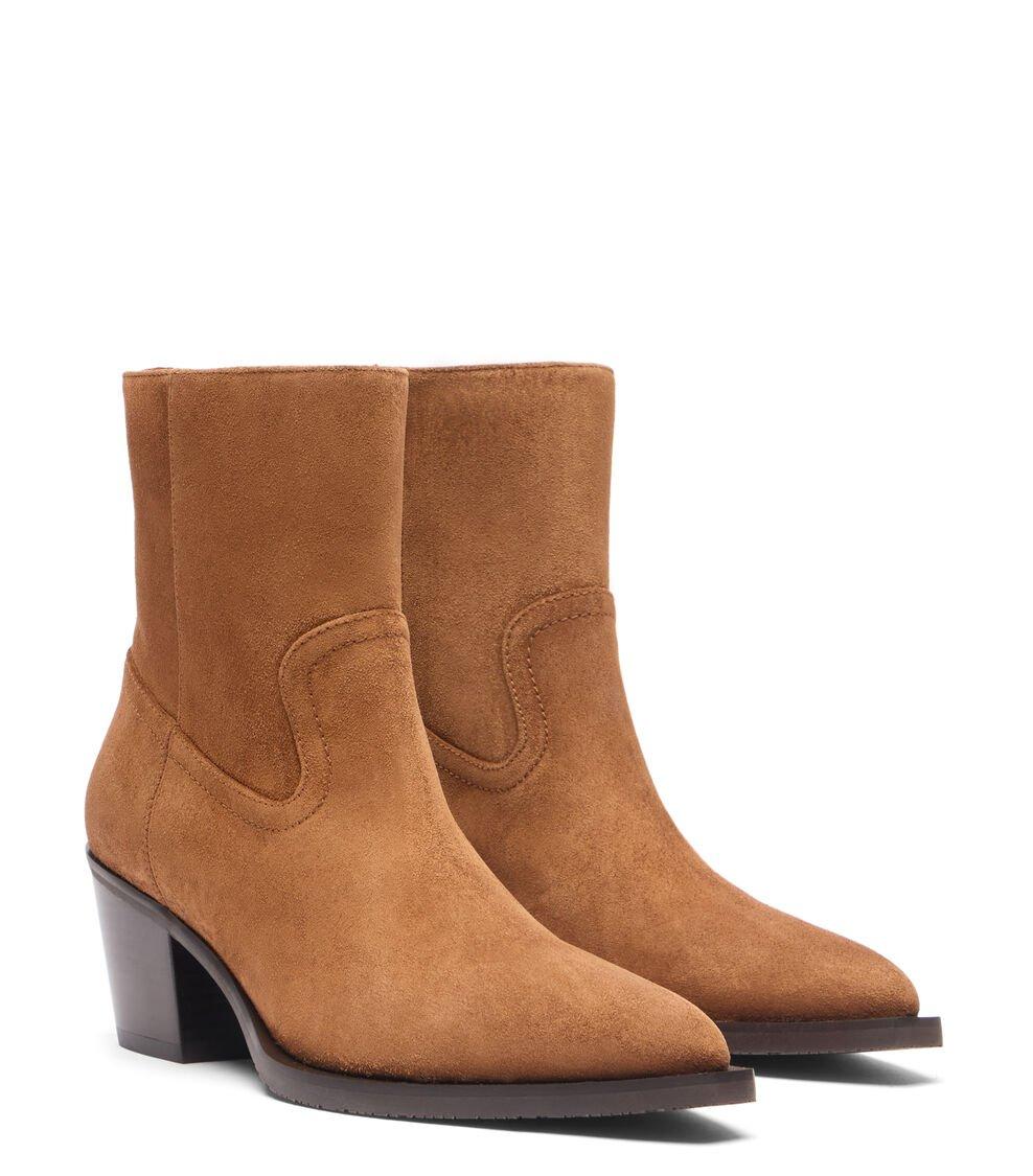 Stuart Weitzman TATE BOOTIE en FOX/MARRÓN OSCURO de Mujer | Stuart Weitzman® Venta caliente