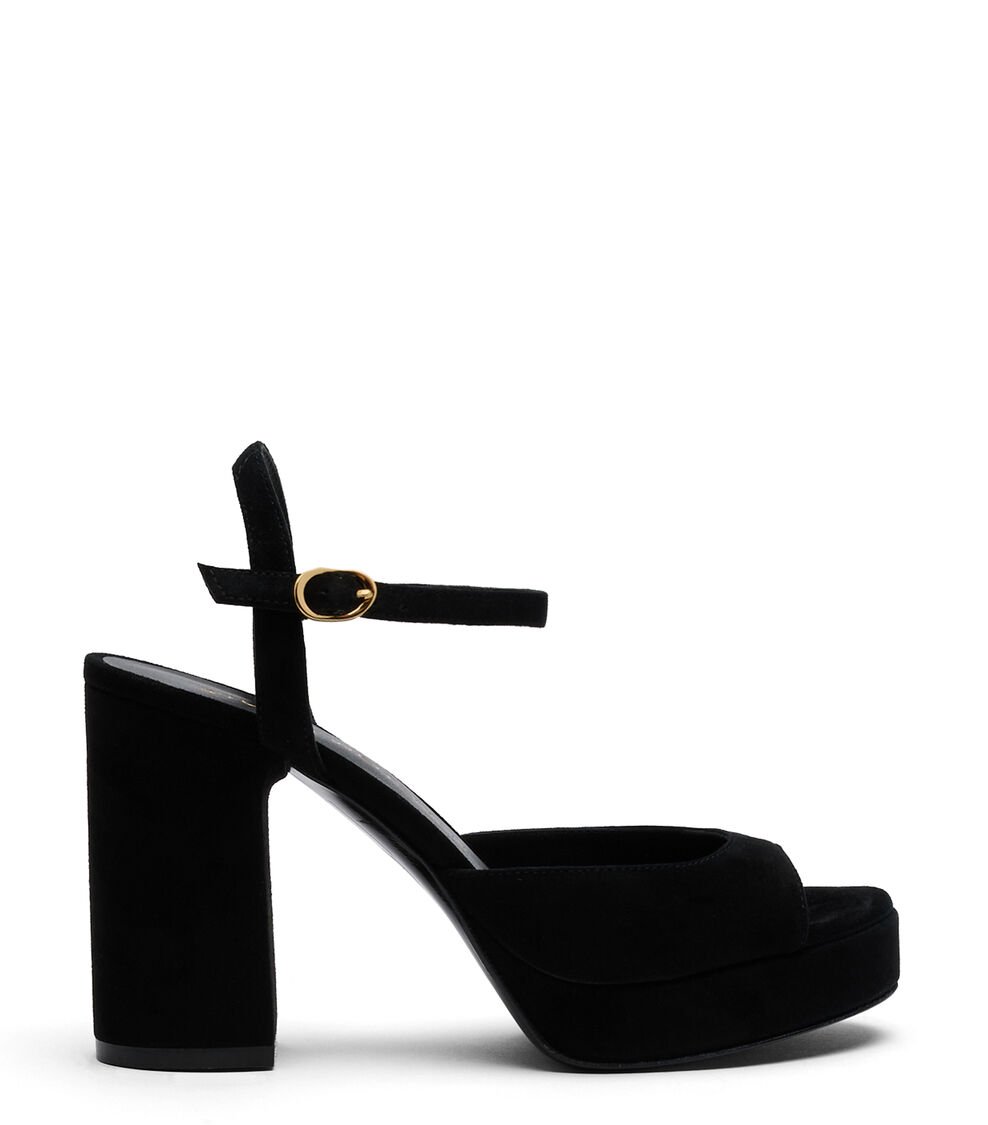 Stuart Weitzman DAYNA II PLATFORM SANDAL en NEGRO de Mujer | Stuart Weitzman® Últimos 2 días