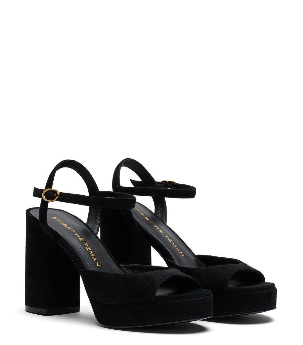 Stuart Weitzman DAYNA II PLATFORM SANDAL en NEGRO de Mujer | Stuart Weitzman® Últimos 2 días