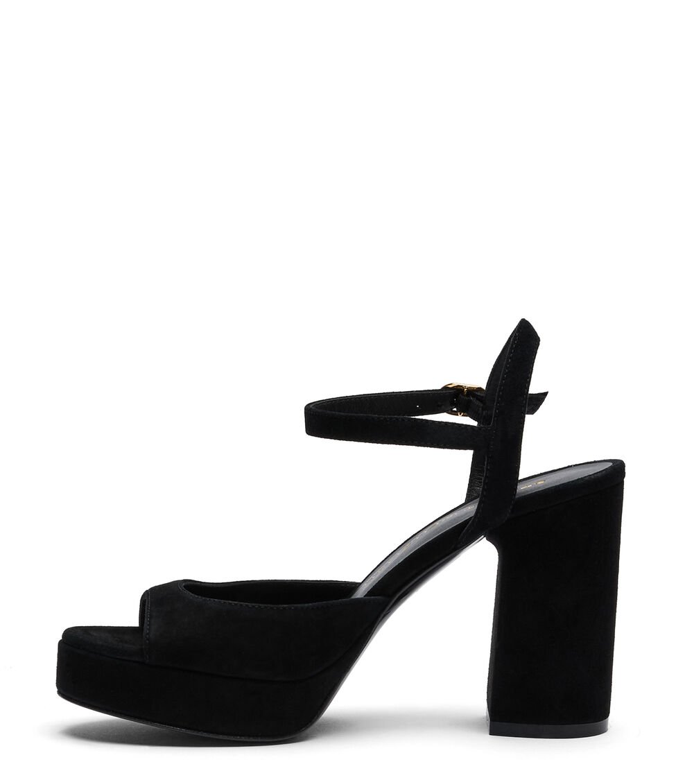 Stuart Weitzman DAYNA II PLATFORM SANDAL en NEGRO de Mujer | Stuart Weitzman® Últimos 2 días
