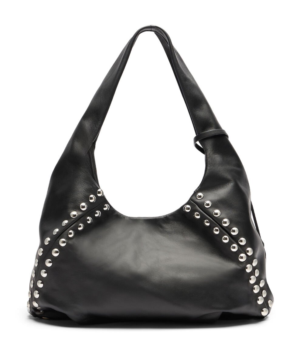 Stuart Weitzman MODA STUD HOBO BAG en BLACK de Mujer | Stuart Weitzman® Promoción trimestral