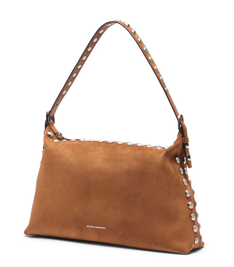 Stuart Weitzman STUART STUD SHOULDER BAG en FOX de Mujer | Stuart Weitzman® Solo queda un día