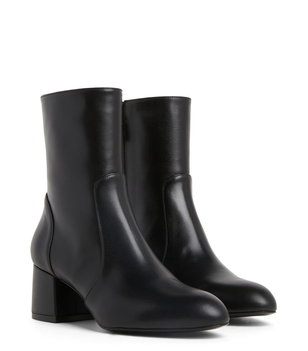 Stuart Weitzman FLAREBLOCK 60 ZIP BOOTIE en NEGRO de Mujer | Stuart Weitzman® Rebajas top
