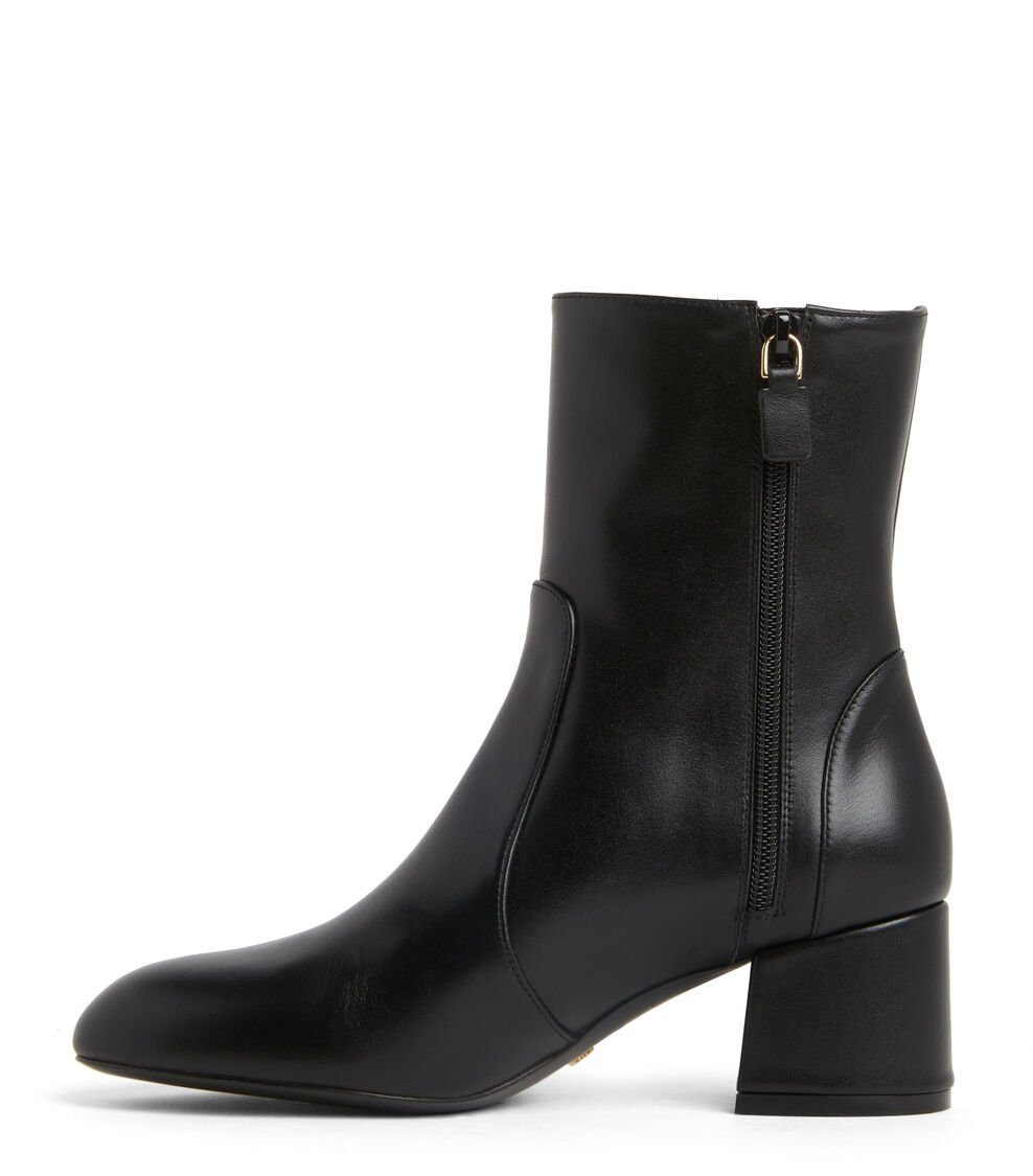 Stuart Weitzman FLAREBLOCK 60 ZIP BOOTIE en NEGRO de Mujer | Stuart Weitzman® Rebajas top