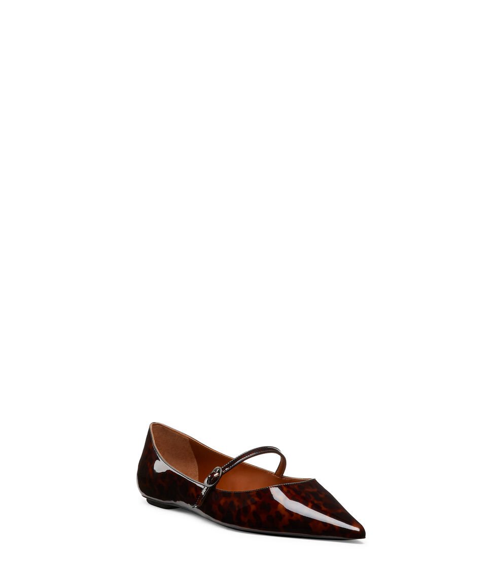 Stuart Weitzman EMILIA MARY JANE FLAT en MARRÓN OSCURO de Mujer | Stuart Weitzman® Último día