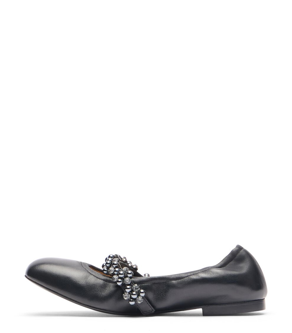 Stuart Weitzman POPPY BALLET FLAT en NEGRO/GRAFITO/NEGRO de Mujer | Stuart Weitzman® Precio de fábrica