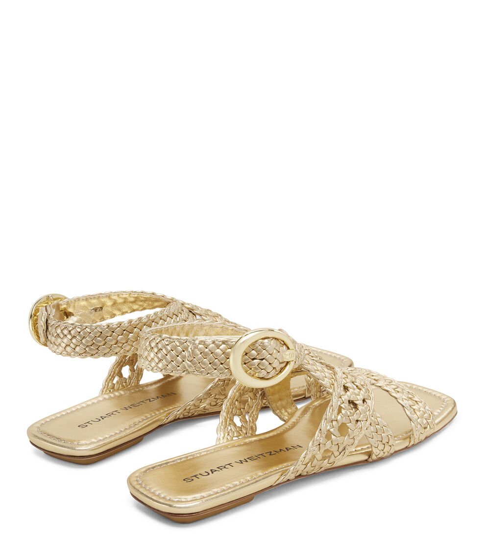 Stuart Weitzman THEA SANDAL en GOLDEN de Mujer | Stuart Weitzman® Grandes descuentos
