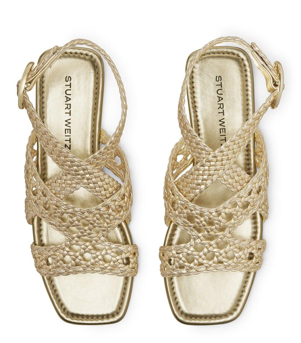 Stuart Weitzman THEA SANDAL en GOLDEN de Mujer | Stuart Weitzman® Grandes descuentos