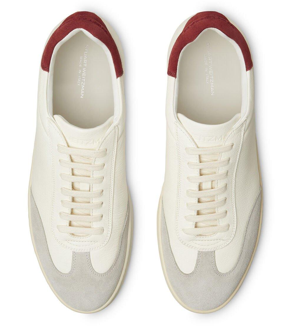 Stuart Weitzman BANNER en WHITE BIANCO/OATMEAL/MAROON de Mujer | Stuart Weitzman® Descuentos del mes