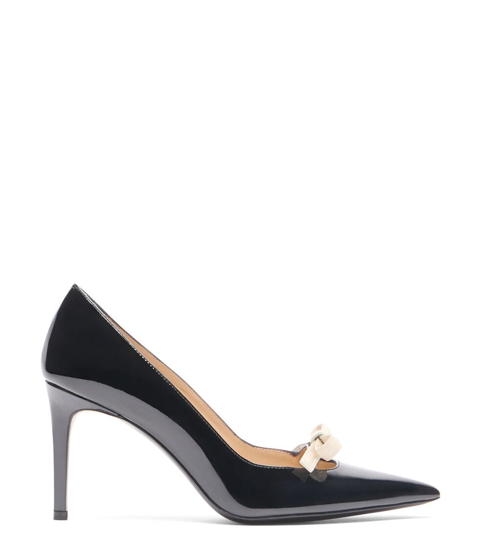 Stuart Weitzman STUART FELICITY 85 PUMP en NEGRO/CREMA de Mujer | Stuart Weitzman® Outlet