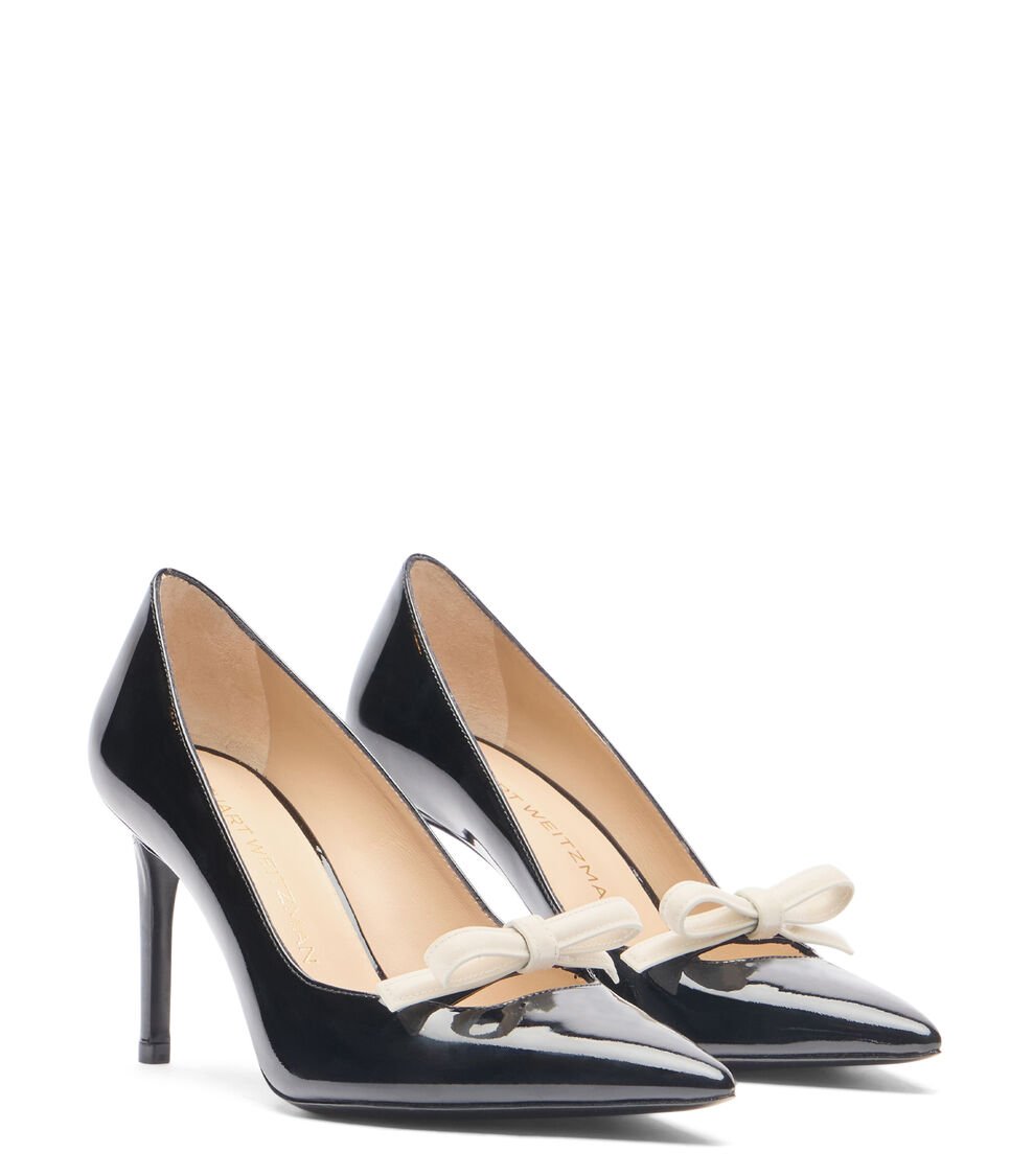 Stuart Weitzman STUART FELICITY 85 PUMP en NEGRO/CREMA de Mujer | Stuart Weitzman® Outlet