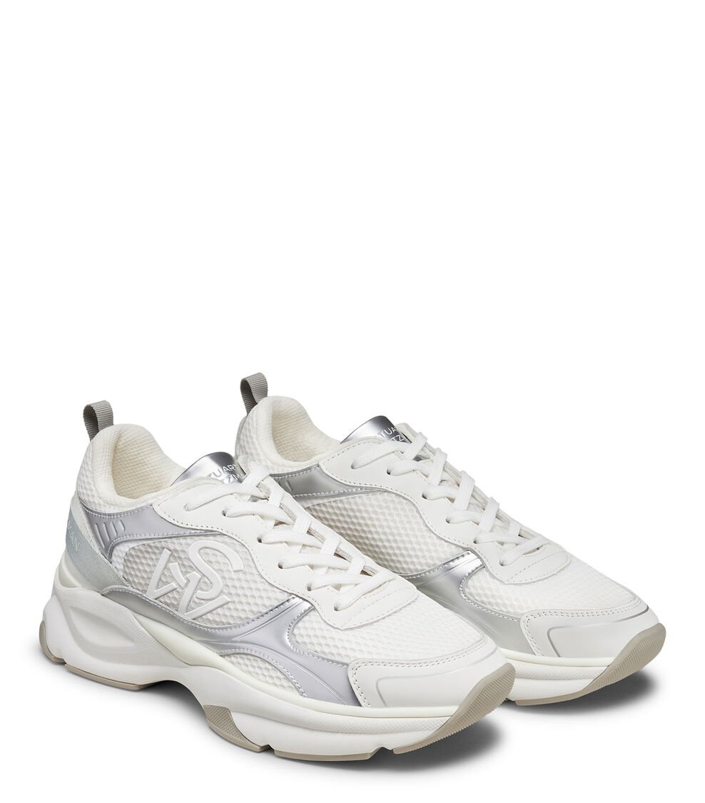 Stuart Weitzman SW TRAINER en BLANCO/GRIS FRÍO MULTI/GRIS FRÍO de Mujer | Stuart Weitzman® Outlet online