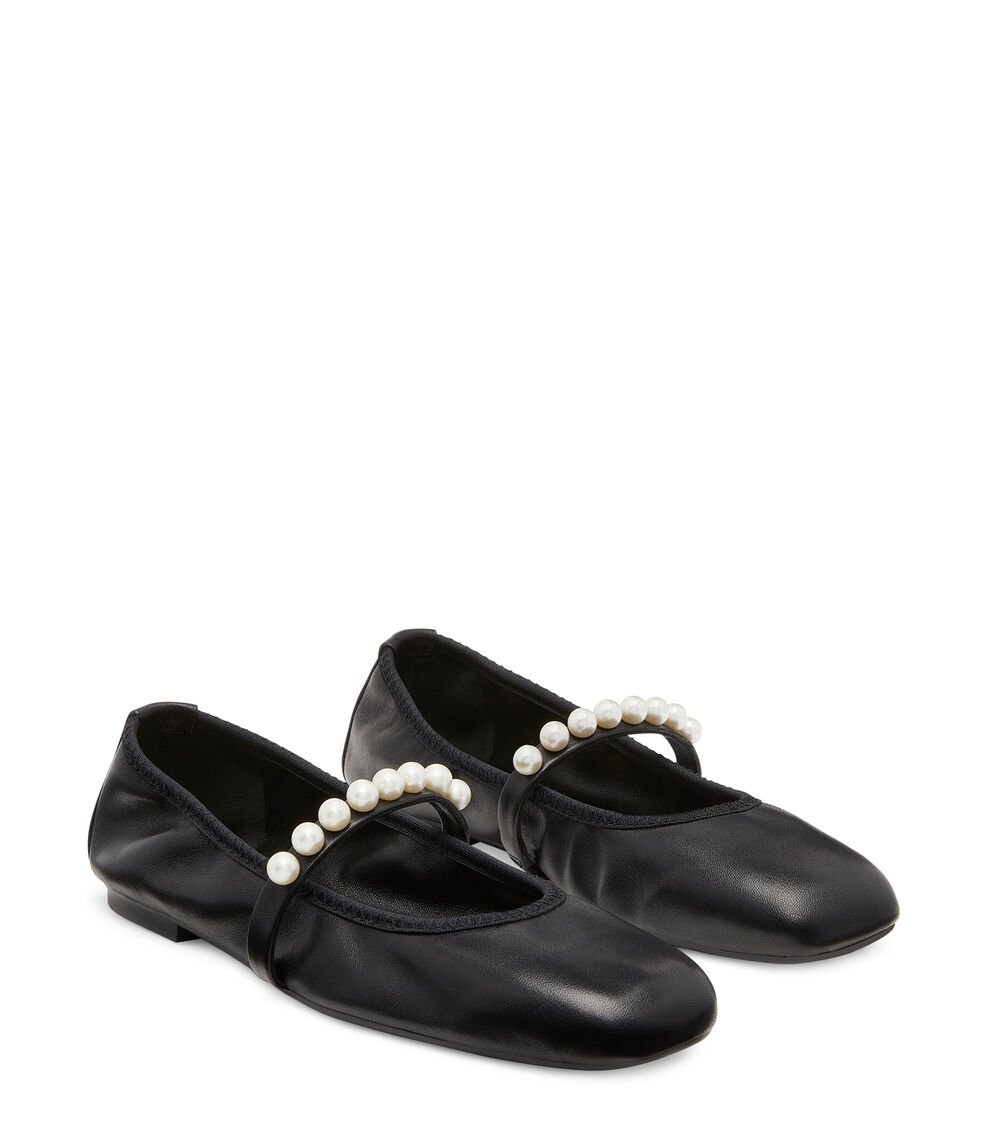 Stuart Weitzman GOLDIE BALLET FLAT en NEGRO de Mujer | Stuart Weitzman® Venta caliente