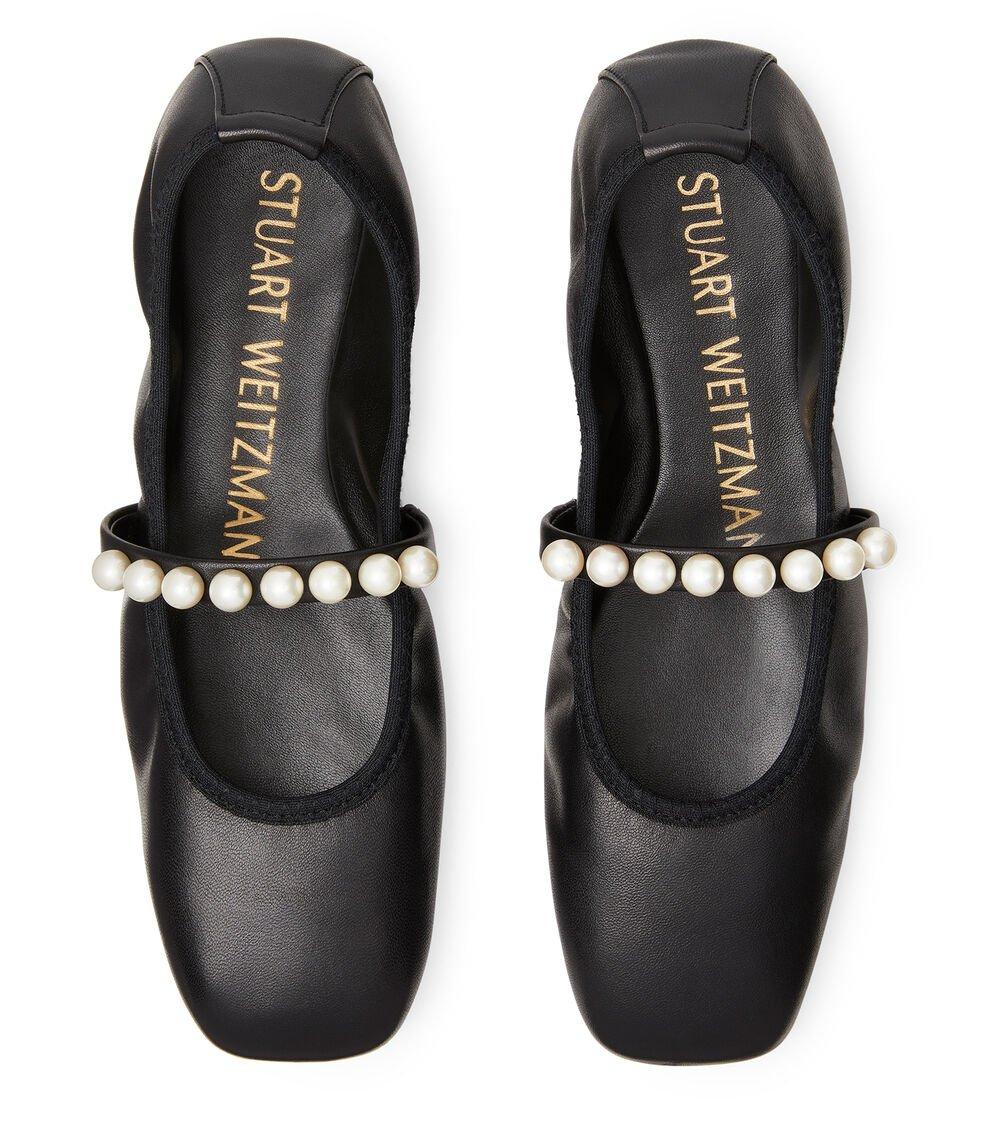 Stuart Weitzman GOLDIE BALLET FLAT en NEGRO de Mujer | Stuart Weitzman® Venta caliente
