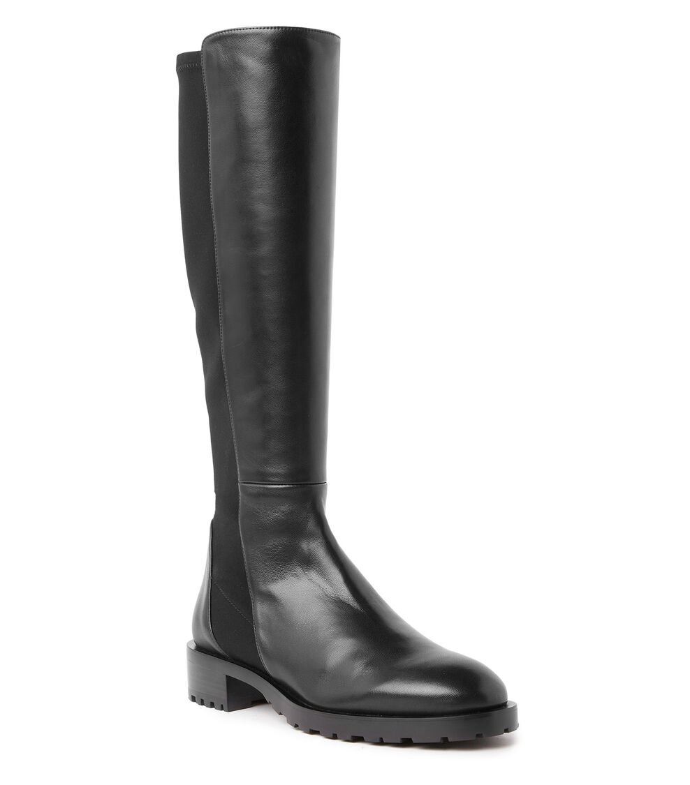 Stuart Weitzman 5050 KNEE-HIGH LUG BOOT en NEGRO de Mujer | Stuart Weitzman® Descuento