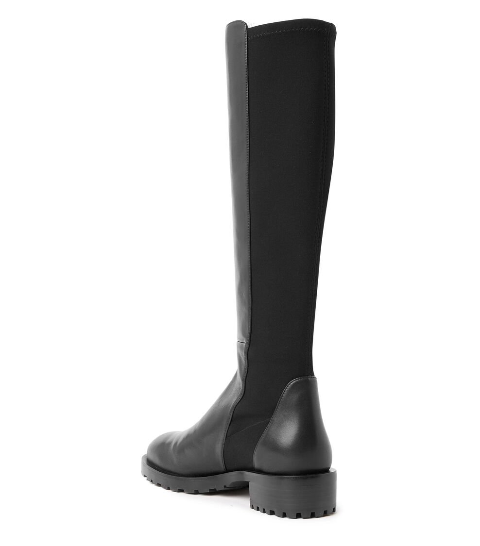 Stuart Weitzman 5050 KNEE-HIGH LUG BOOT en NEGRO de Mujer | Stuart Weitzman® Descuento
