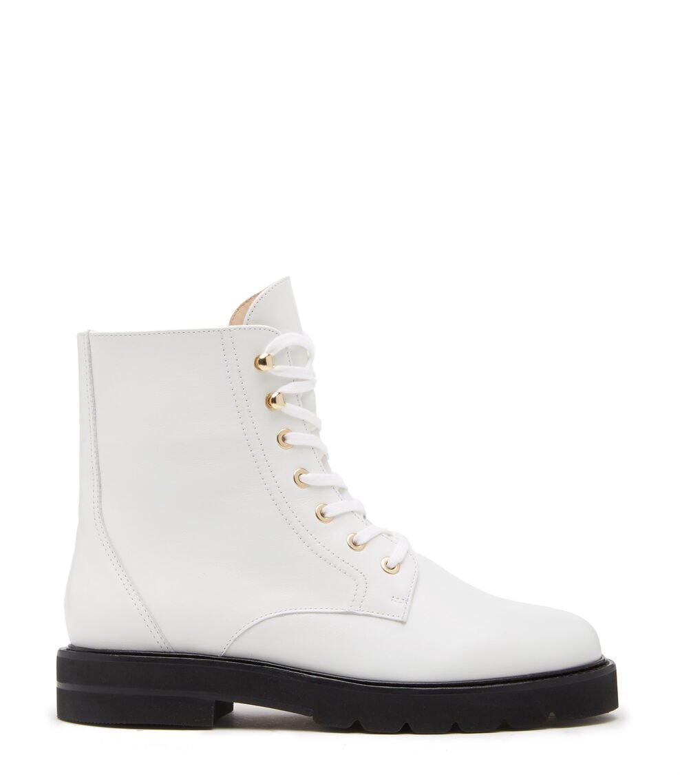Stuart Weitzman MILA LIFT BOOTIE en BLANCO de Mujer | Stuart Weitzman® Tienda