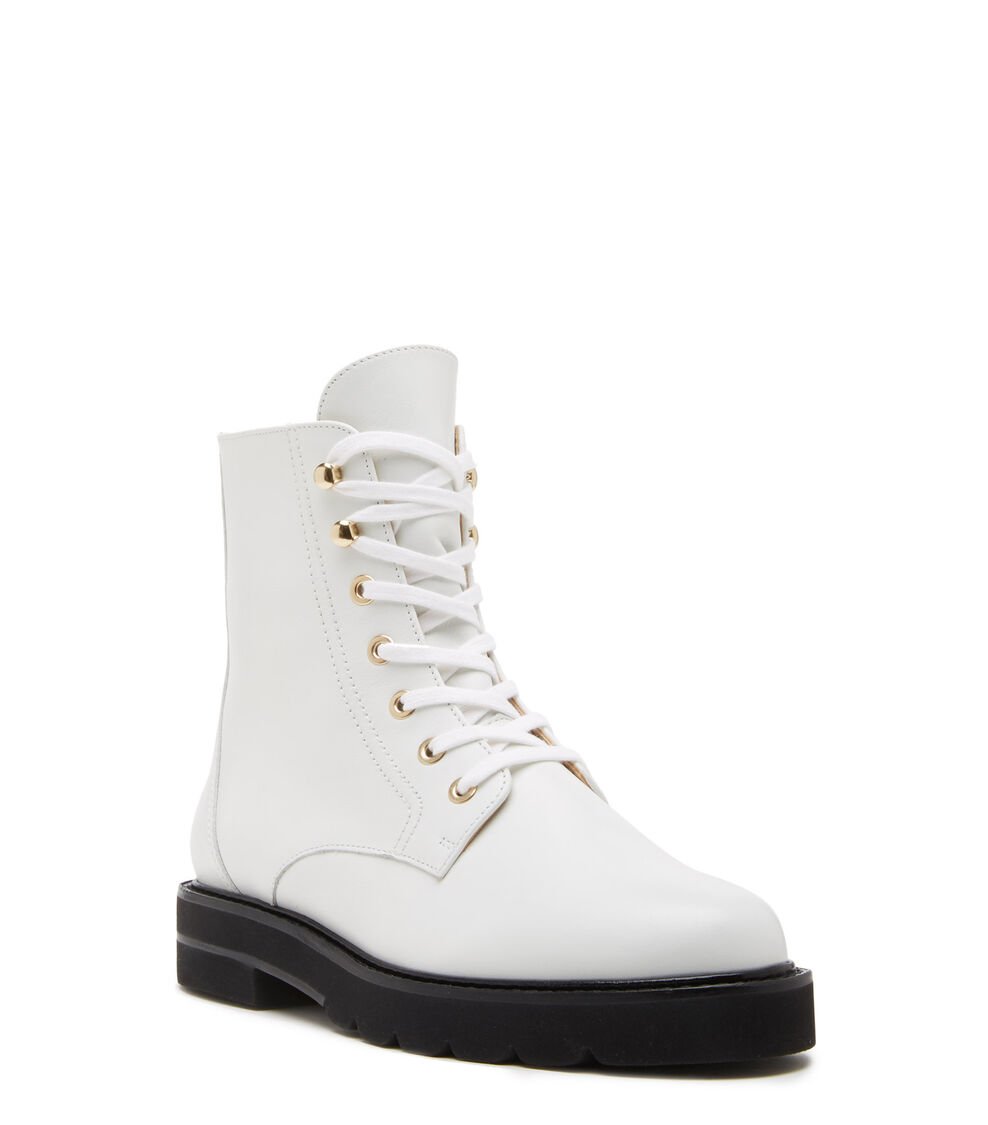 Stuart Weitzman MILA LIFT BOOTIE en BLANCO de Mujer | Stuart Weitzman® Tienda