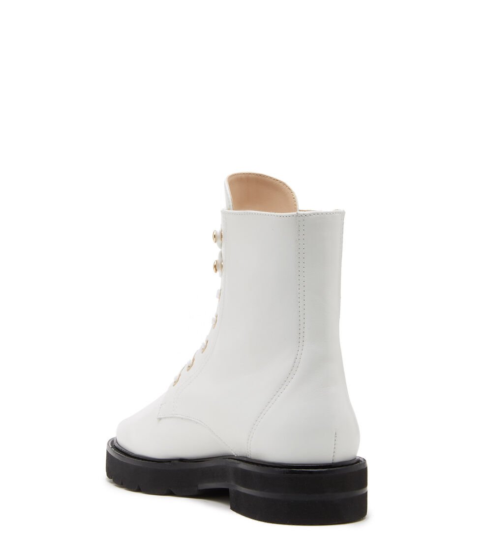 Stuart Weitzman MILA LIFT BOOTIE en BLANCO de Mujer | Stuart Weitzman® Tienda