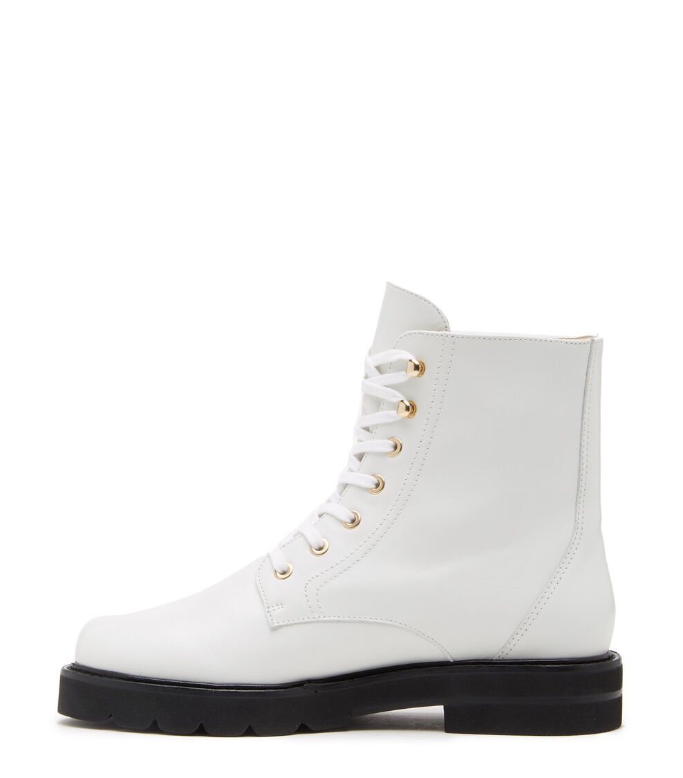 Stuart Weitzman MILA LIFT BOOTIE en BLANCO de Mujer | Stuart Weitzman® Tienda