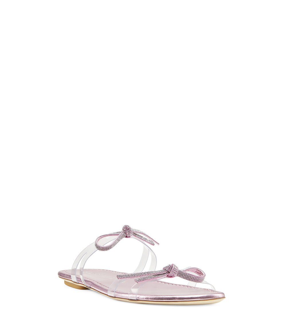 Stuart Weitzman SW BOW SLIDE en ALGODÓN DE AZÚCAR de Mujer | Stuart Weitzman® Rebajas online