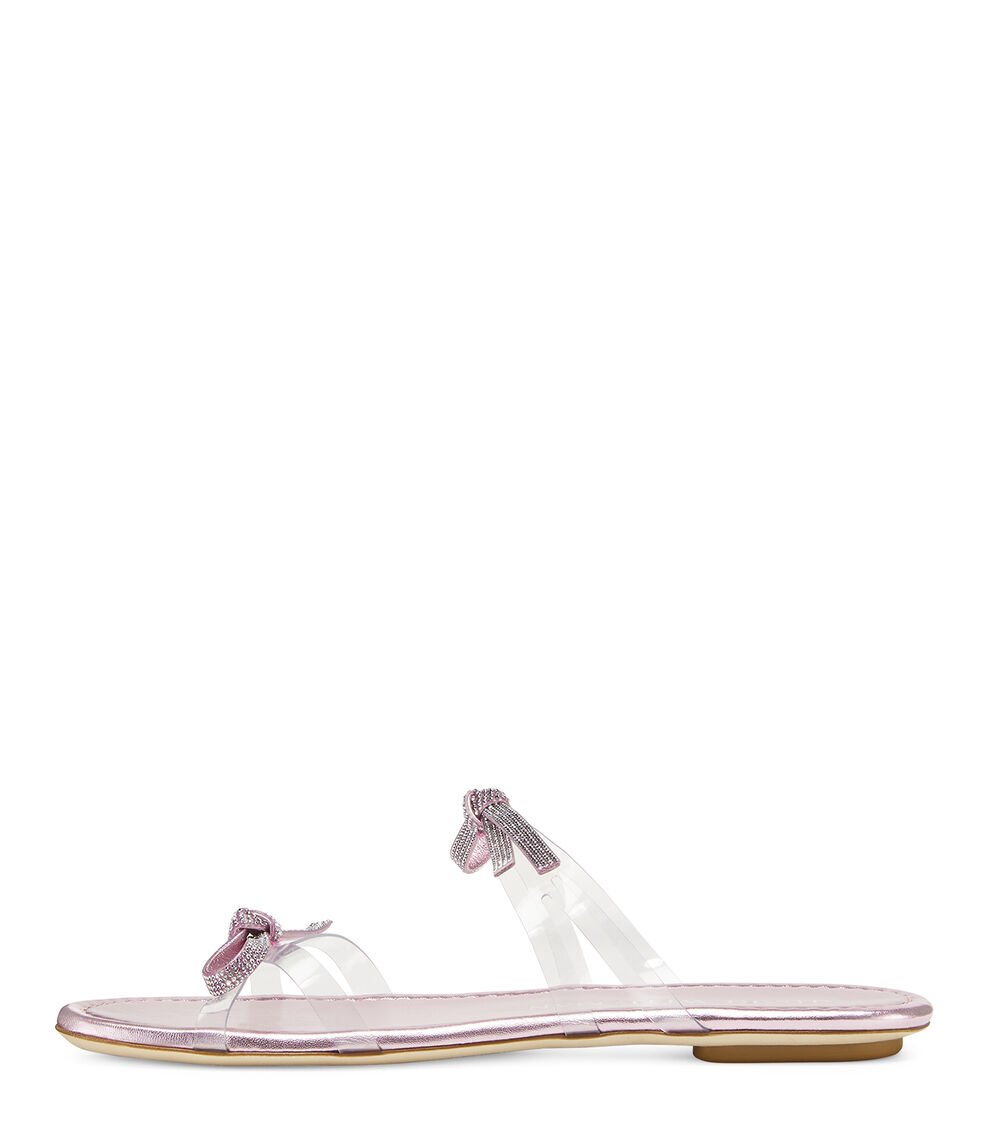 Stuart Weitzman SW BOW SLIDE en ALGODÓN DE AZÚCAR de Mujer | Stuart Weitzman® Rebajas online