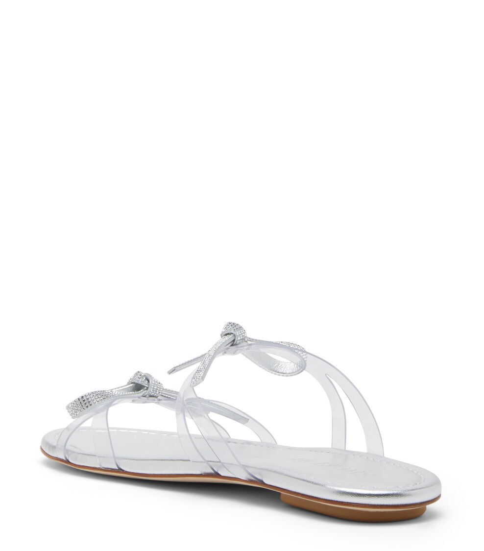 Stuart Weitzman SW BOW SLIDE en PLATEADO de Mujer | Stuart Weitzman® Envío gratis
