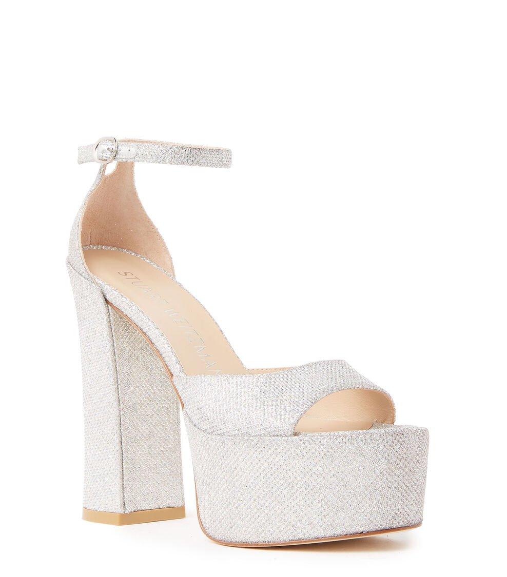 Stuart Weitzman SKYHIGH 145 PLATFORM SANDAL en Crystal de Mujer | Stuart Weitzman® Oferta especial