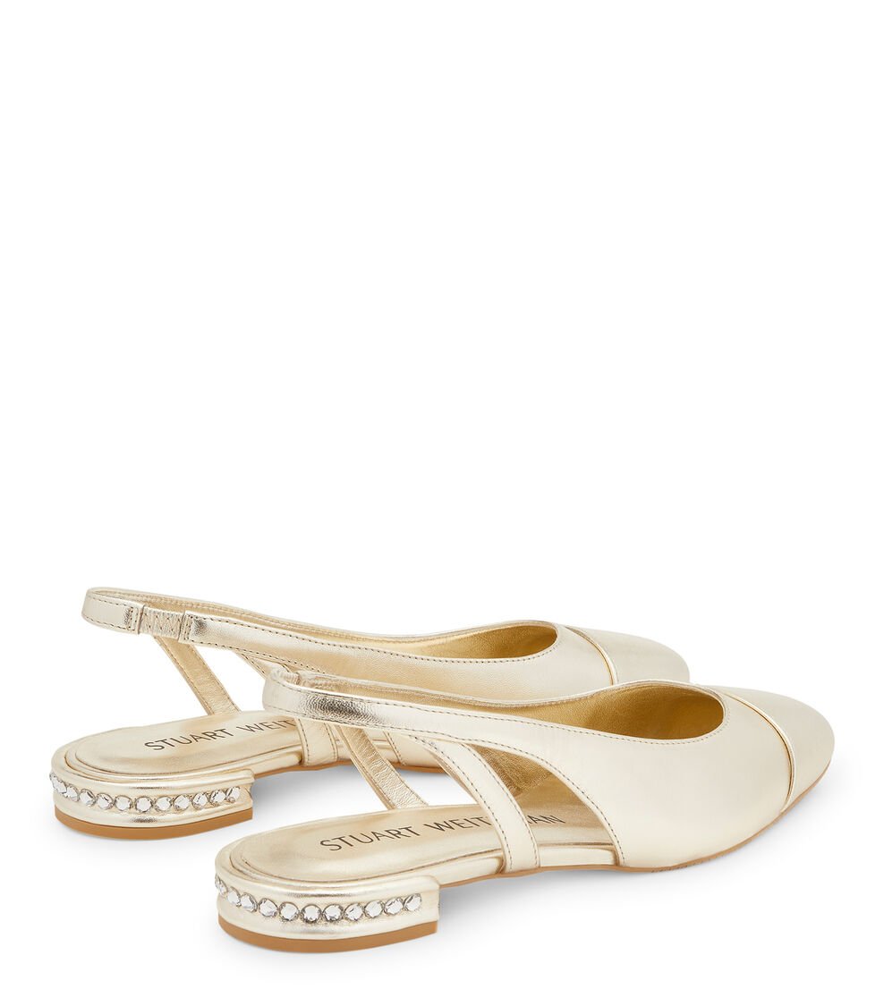 Stuart Weitzman CRYSTAL SLINGBACK en OROCLARO de Mujer | Stuart Weitzman® Superdescuento