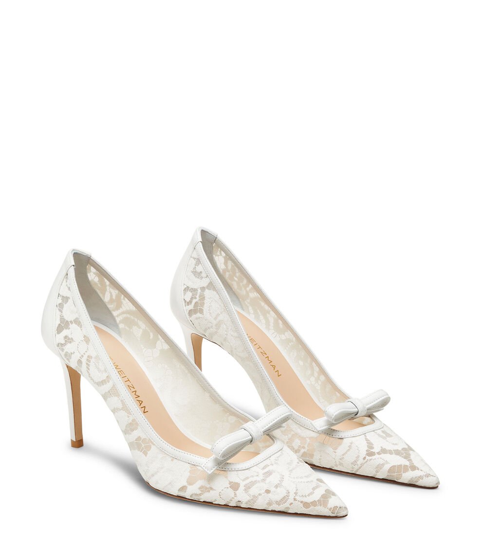 Stuart Weitzman STUART FELICITY 85 PUMP en BLANCO de Mujer | Stuart Weitzman® Liquidación