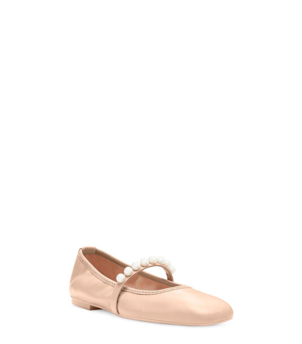Stuart Weitzman GOLDIE BALLET FLAT en POLVO de Mujer | Stuart Weitzman® Limitado a 3 días