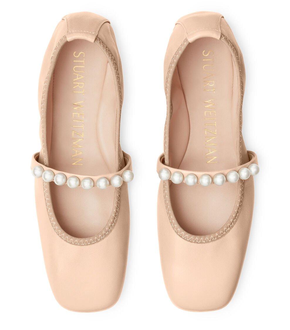 Stuart Weitzman GOLDIE BALLET FLAT en POLVO de Mujer | Stuart Weitzman® Limitado a 3 días