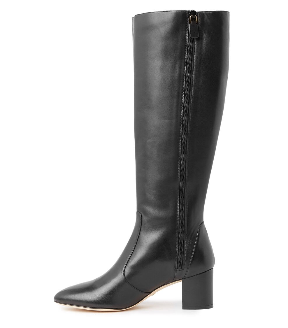 Stuart Weitzman YULIANA 60 KNEE-HIGH ZIP BOOT en NEGRO de Mujer | Stuart Weitzman® Descuentos del mes
