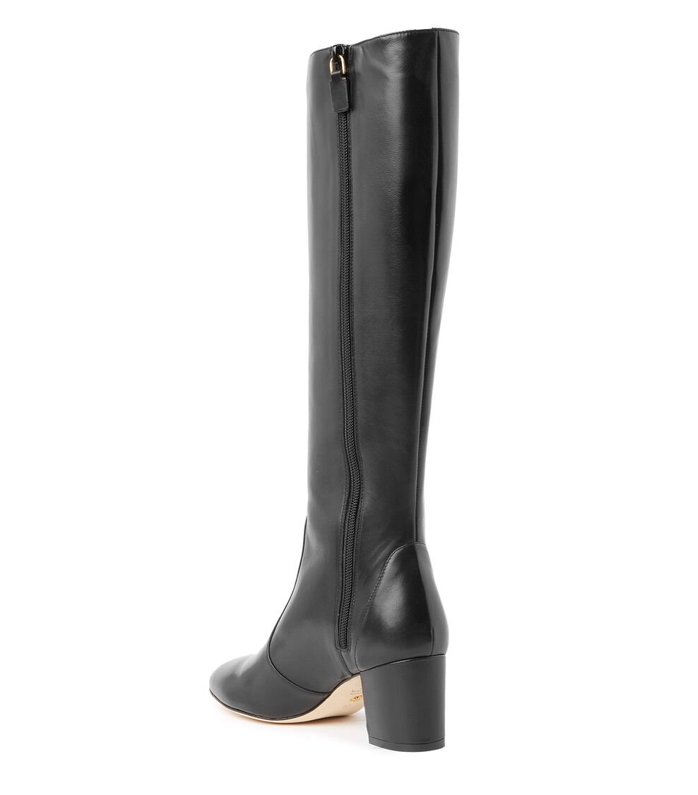 Stuart Weitzman YULIANA 60 KNEE-HIGH ZIP BOOT en NEGRO de Mujer | Stuart Weitzman® Descuentos del mes