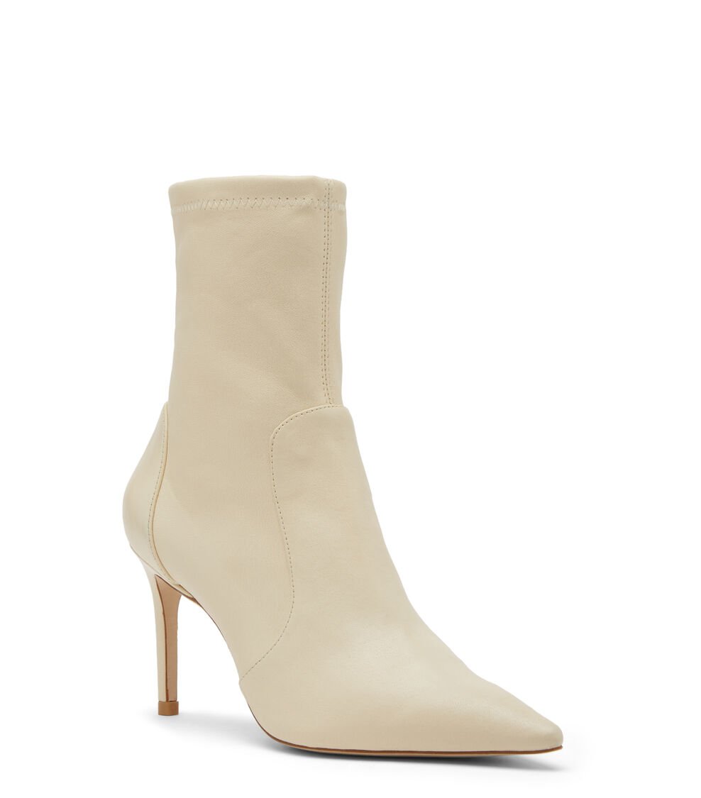 Stuart Weitzman STUART 85 STRETCH BOOTIE en VAINILLA de Mujer | Stuart Weitzman® Ofertas de temporada