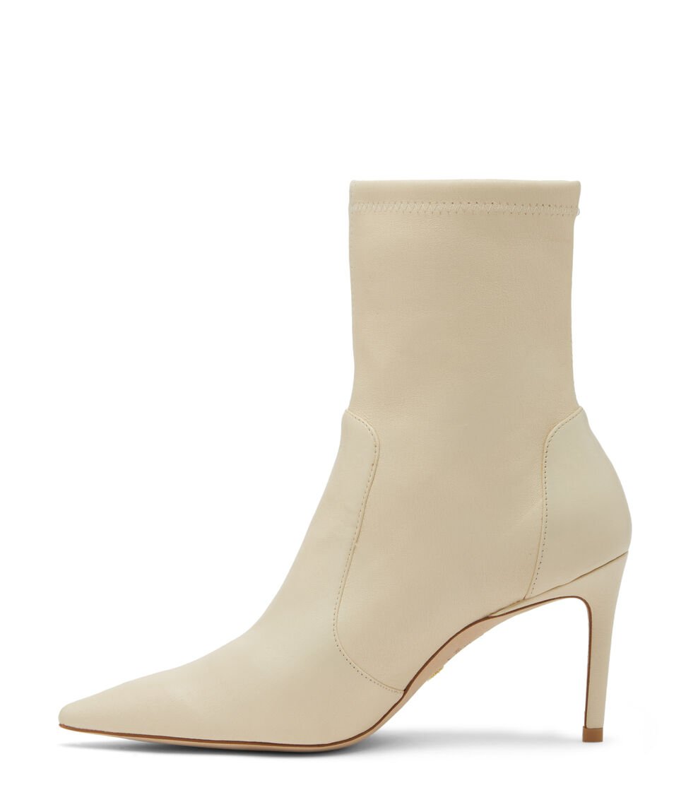 Stuart Weitzman STUART 85 STRETCH BOOTIE en VAINILLA de Mujer | Stuart Weitzman® Ofertas de temporada
