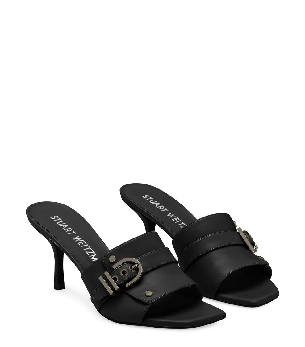 Stuart Weitzman MAVERICK 75 SLIDE en NEGRO de Mujer | Stuart Weitzman® Devoluciones gratuitas